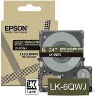Epson C53S672090/LK-6QWJ DirectLabel-etikettes white on brown Khaki 24