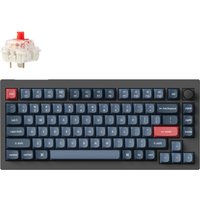 Keychron V1 Max keyboard Universal USB + RF Wireless + Bluetooth QWERTY UK English Black Grey