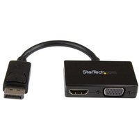 StarTech.com Travel A/V Adapter: 2-in-1 DisplayPort to HDMI or VGA