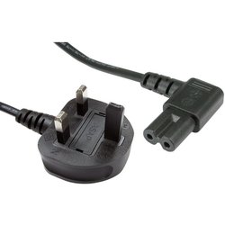 Fdl 3M Uk Mains Plug To Right Angled C7 (Fig. 8) Cable