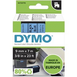 Dymo Authentic D1 Labels | Black Print On Blue Tape | 9 Mm X 7 M | Self-Adhesive Labels For Labelmanager Label Makers | Made In Europe