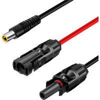LogiLink Solar adapter cable. DC7909/M to 2x PVC/MF. CU. black/red. 1.