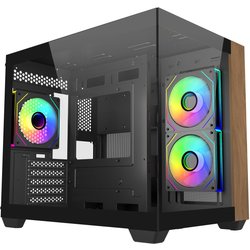 Cooler Master Elite 481 Wood Mini Tower Black