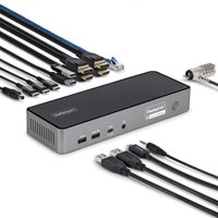 StarTech.com Triple-Monitor USB-C Docking Station. 140W Laptop Chargin