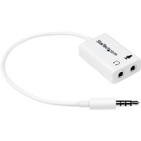 StarTech.com White headset adapter for headsets with separate headphon