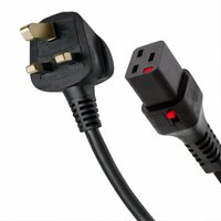 FDL 2M 13 AMP UK PLUG TO LOCKING IEC320 C19 SOCKET