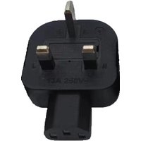 FDL UK MAINS ADAPTER - UK PLUG TO IEC C13 SOCKET - R/A