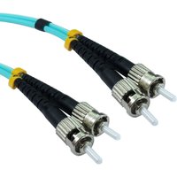 Cables Direct 10MTR ST-ST OM3 50/125 AQUA