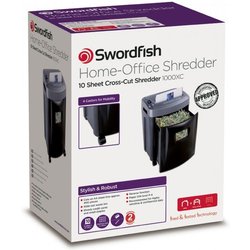 Swordfish 1000XC Paper Shredder Cross Shredding 69 Db 22 Cm Black