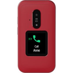 Doro Phone - Doro Leva E30 - 4G Flip Phone For Elderly - Large 2.8" Screen, External Display, High Contrast Keys, Loud & Clear Sound, Camera - Doro Secure Button - Charging Cradle Included - Red/White Doro Phone - Doro Leva E30 - 4G Flip Phone For Elderly - Large 2.8" Screen, External Display, High Contrast Keys, Loud & Clear Sound, Camera - Doro Secure Button - Charging Cradle Included - Red/White