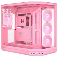 HYTE Y50 RGB Panoramic Tempered Glass Mid-Tower ATX Gaming PC Case - Strawberry Milk