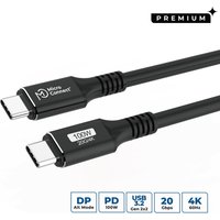 Microconnect USB3.2CC025 USB cable USB 3.2 Gen 2x2 0.25 m USB C Black