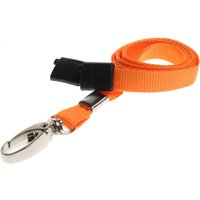 Digital ID 10mm Recycled Plain Orange Lanyards with Metal Lobster Clip