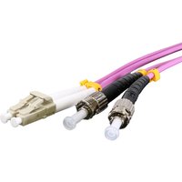 Cablenet 5m OM3 50/125 LC-ST Duplex Violet LSOH Fibre Patch Lead