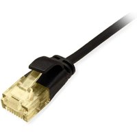 Equip Cat.6A U/UTP Slim Patch Cable. 0.15m. Black