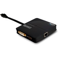 Plugable Technologies USB 3.0 Universal Mini Laptop Docking Station for Windows and Mac (Dual Video HDMI and DVI/VGA, Gigabit Ethernet)
