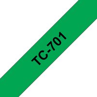 Brother TC-701 DirectLabel black on green 12mm x 7.7m for Brother P-To