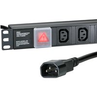 Cablenet 10 Way IEC - C13 Vertical 1u PDU with IEC - C14 3m Feed
