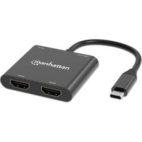 Manhattan USB-C to Dual HDMI and USB-A Adapter. Dual 4K@30Hz or Single