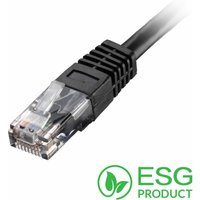Cablenet 5m Cat5e RJ45 Black U/UTP PVC 24AWG Flush Moulded Booted Patc