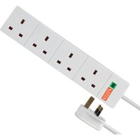 FDL 4 WAY SURGE PROTECTED MAINS GANG SOCKET STRIP - 5M