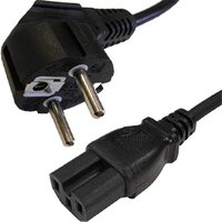 Cablenet 2.5m Right Angle Schuko - IEC C15 Hot Black H05RN-F 1.0mm Pow