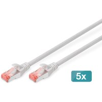 Digitus CAT 6 S/FTP patch cable. 5 pieces