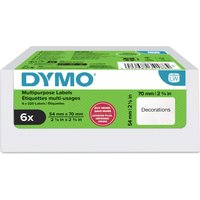 DYMO LW MULTI-PURPOSE LABELS 74x70MM 6 ROLLS White Self-adhesive print