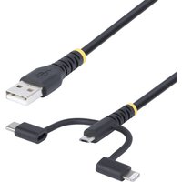 StarTech.com 3.3ft (1m) Rugged USB Multi Charging Cable. USB to Lightn