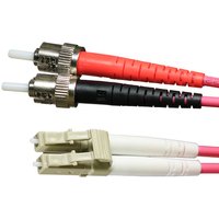 Cablenet 3m OM4 50/125 LC-ST Duplex Erika Violet LSOH Fibre Patch Lead
