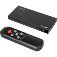 LogiLink HDMI switch. 4x1-Port. 4K/60 Hz. HDCP. HDR. CEC. RC