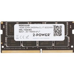 2-Power 16GB DDR4 2400Mhz CL17 Sodimm Memory - Replaces KN.16G0B.015