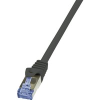 LogiLink 0.5m Cat.6A 10G S/FTP networking cable Black Cat6a S/FTP (S-S