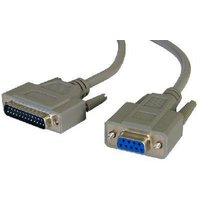 Cables Direct 2m D9/D25 serial cable Grey D9 FM D25 M