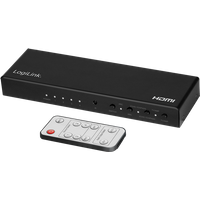 LogiLink HDMI switch. 4x1-Port. 4K/60 Hz. HDCP. HDR. ARC. audio extrac