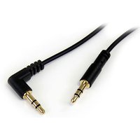 StarTech.com 1 ft Slim 3.5mm to Right Angle Stereo Audio Cable - M/M