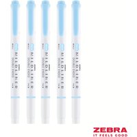 Zebra MILDLINER Double Ended Fluorescent Blue Highlighter Box 10