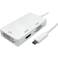 Cablenet 15cm USB 3.1c - HDMI. DVI and VGA Adaptor