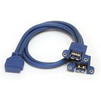 StarTech.com 2 Port Panel Mount USB 3.0 Cable - USB A to Motherboard H
