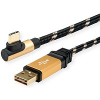 ROLINE 11.02.9062 USB cable USB 2.0 3 m USB A USB C Black. Gold