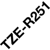 Brother TZE-R251 DirectLabel black on white textil 24mm x 4m for Broth