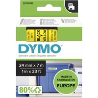Dymo 53718/S0720980 DirectLabel-etikettes black on yellow 24mm x 7m fo