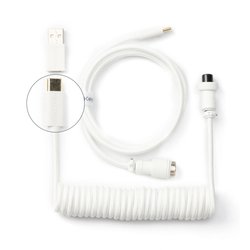 Keychron Coiled Aviator Usb Cable 1.36 M Usb C 2 X Usb C White