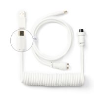 Keychron Coiled Aviator USB cable 1.36 m USB C 2 x USB C White