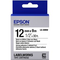 C53S654016 LK 4WBW Ribbon on white extra adhesive 12mm x 9