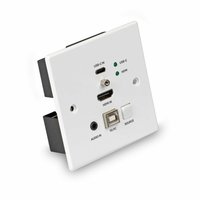 Lindy 150m Cat.6 HDMI 4K60 & Type C HDBaseT UK Wall Plate KVM Exte