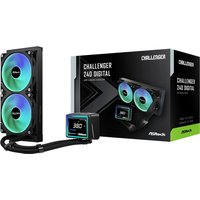Asrock Challenger 240 Digital AIO Liquid CPU Cooler. 240mm Radiator. D