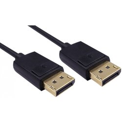 Cables Direct DP8K-SLIM01M Displayport Cable 1 M Black