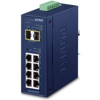 PLANET IP30 Industrial L2/L4 8-Port Managed L2/L4 Gigabit Ethernet (10