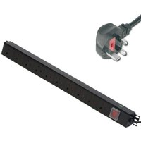 POWERDATA 10 WAY 19 INCH RACK UK PDU TO 13A PLUG - VERTICAL